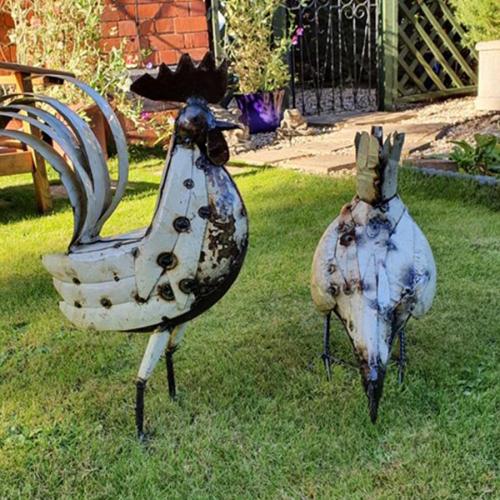 Cockerel &amp; Pecking Hen